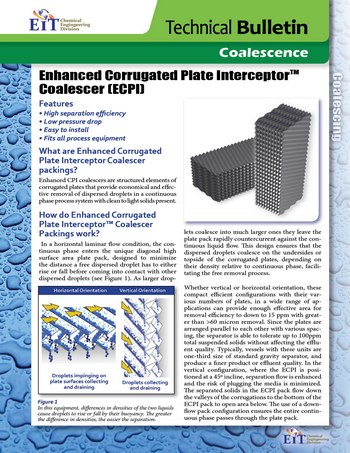 Tech Bulletin 506 Enhanced Corrugated Plate Interceptor Coalescer (ECPI)