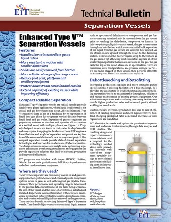 Tech Bulletin 805 Enhanced Type V Separation Vessels